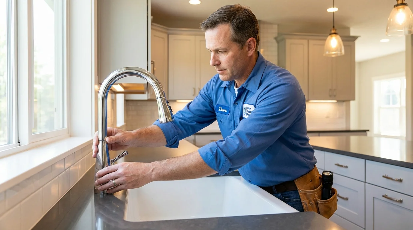 Kitchen faucet installation by Johns Plumbing LLC in Horse Shoe
