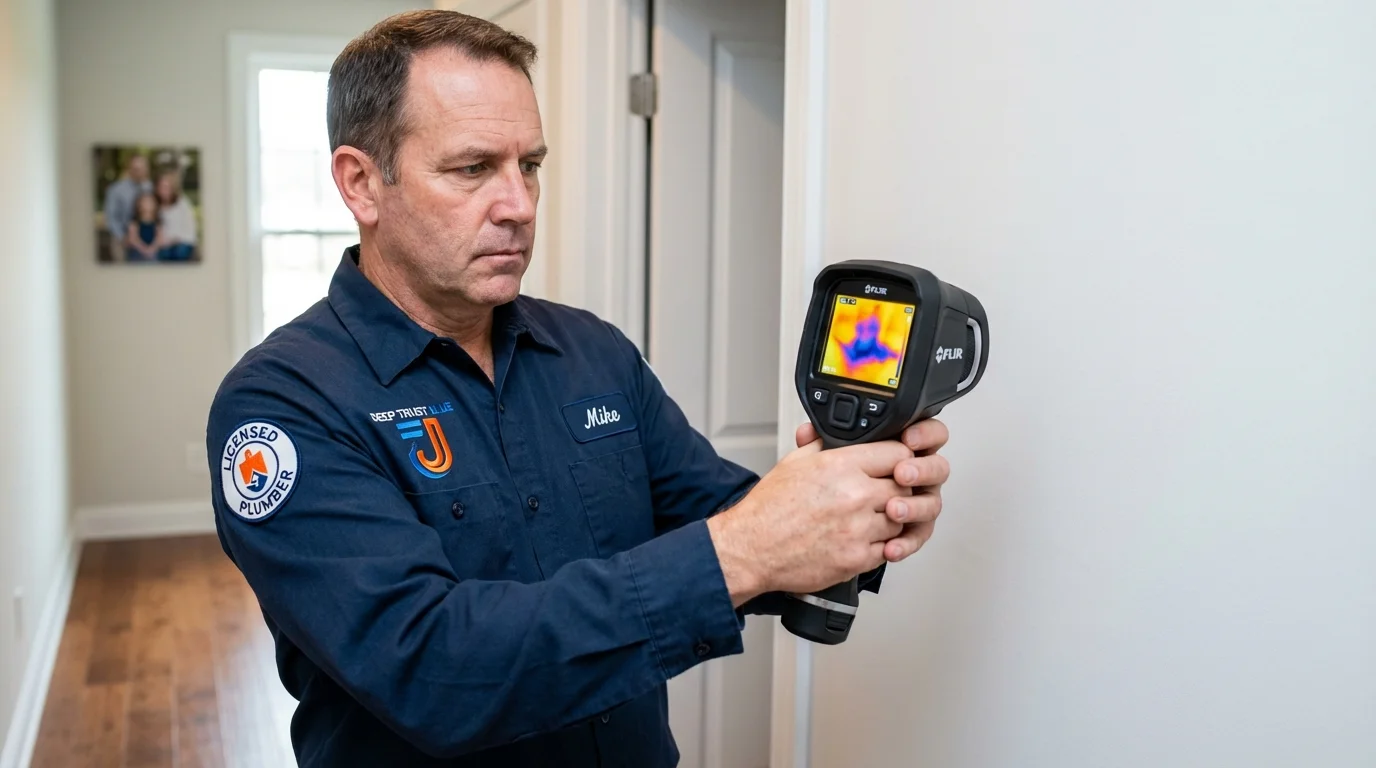 Thermal imaging leak detection by Johns Plumbing LLC in Horse Shoe
